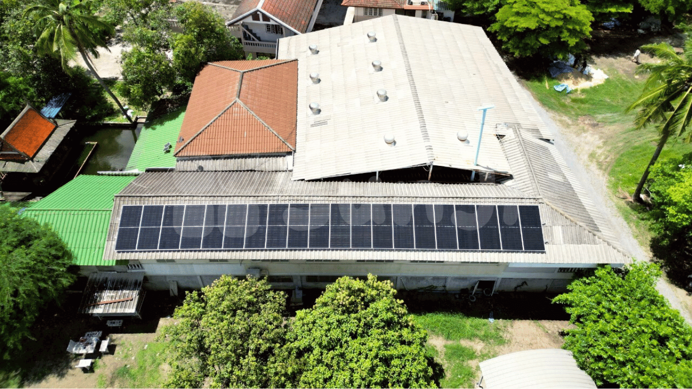 โปรเจคซันจิ โซลาร์- ติดตั้งโรงงาน และบ้านพักคนงาน 20kWh - 3Phase